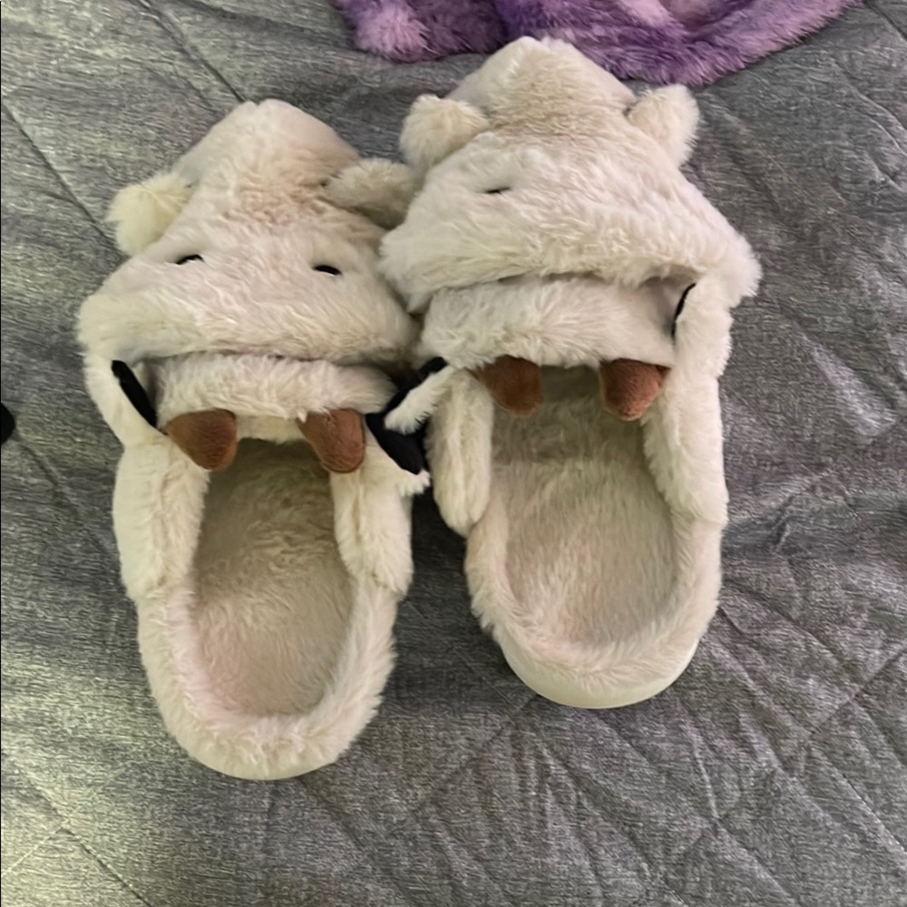 Cozy Cream Kids Slippers